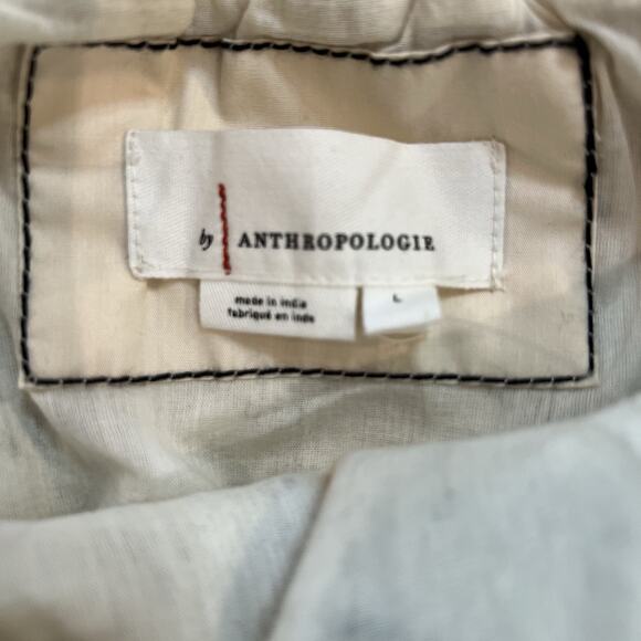 New Anthropologie Fringe Ladder Back Shift Dress Tan Sand Large Retails $148 - Picture 7 of 10